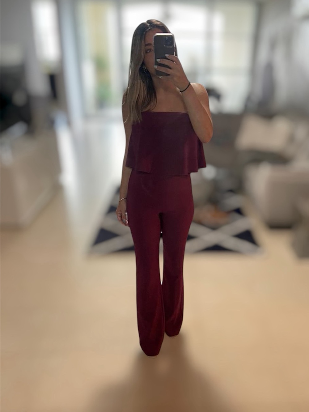Strapless Plum/Purple Jumpsuit